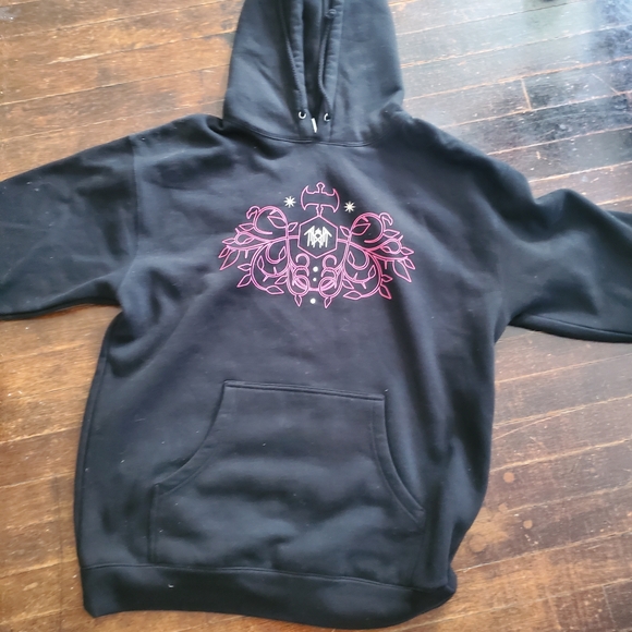 Black and Pink Sleep Token Emergence Rose Sweatshirt LARGE - Picture 3 of 12